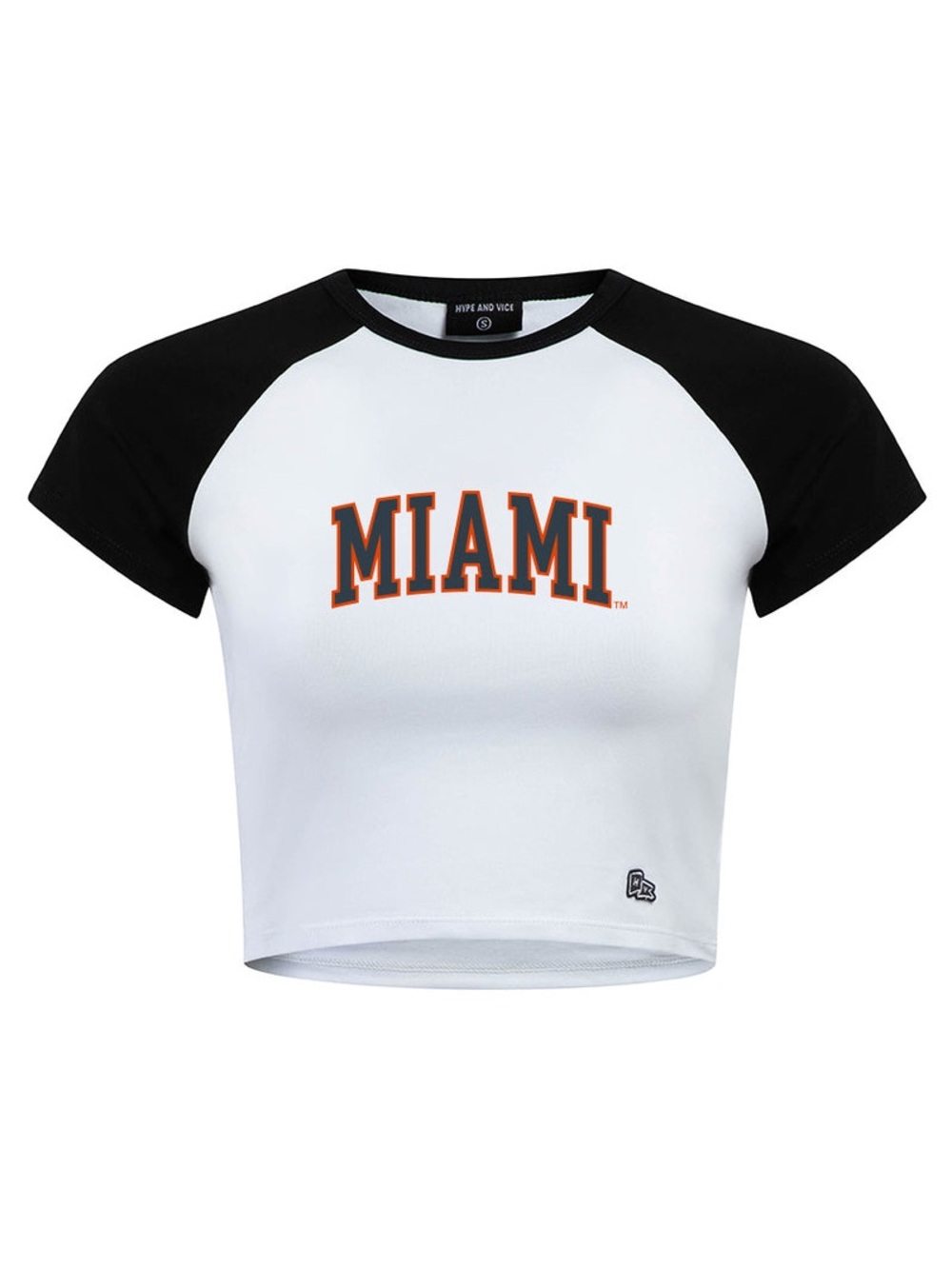 Miami Raglan Crop Top - Green/white